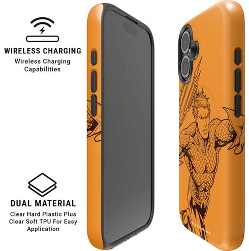 DC Comics Aquaman Comic Pop iPhone 16 Plus Magsafe Impact Case