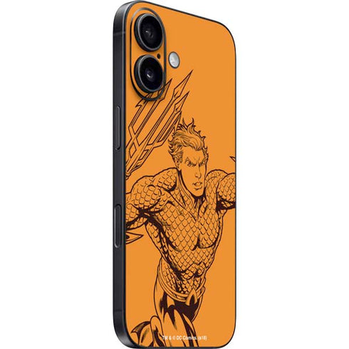 DC Comics Aquaman Comic Pop iPhone 16 Plus Skin
