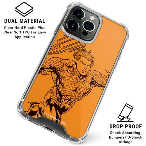 DC Comics Aquaman Comic Pop iPhone 16 Pro Clear Case