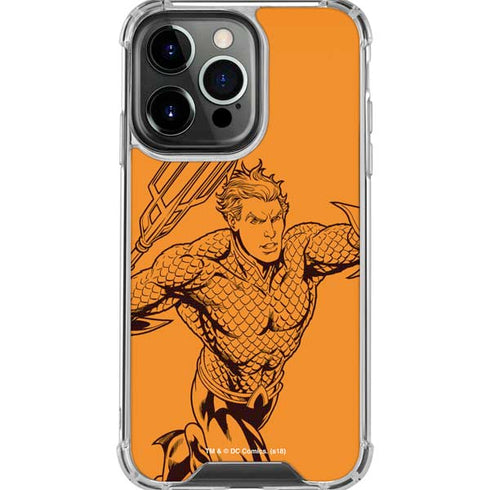 DC Comics Aquaman Comic Pop iPhone 16 Pro Max Clear Case
