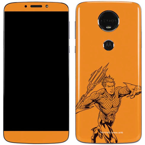 DC Comics Aquaman Comic Pop Moto E5 Plus Skin