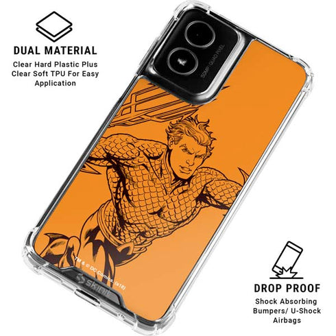 DC Comics Aquaman Comic Pop Moto G Power 5G (2024) Clear Case
