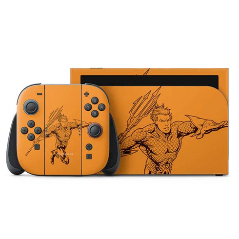 DC Comics Aquaman Comic Pop Nintendo Switch 2 (2025) with Joy-Con Skin