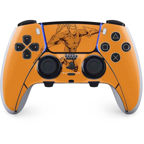 DC Comics Aquaman Comic Pop PS5 DualSense Edge Pro Controller Skin