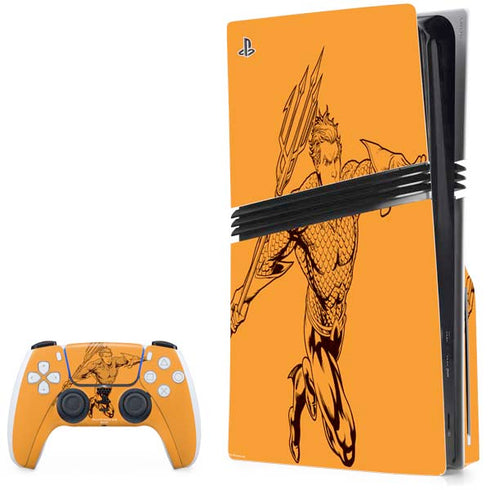 DC Comics Aquaman Comic Pop PS5 Pro Disk Bundle Skin