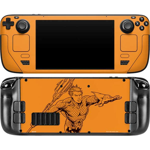 DC Comics Aquaman Comic Pop Steam Deck Handheld Gaming Computer OLED Skin