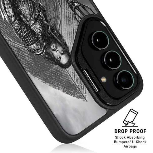 The Justice League (2017) Aquaman Poster Galaxy S25 Plus Kickstand Case