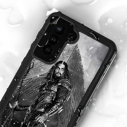 The Justice League (2017) Aquaman Poster Galaxy S24 Plus Waterproof Case