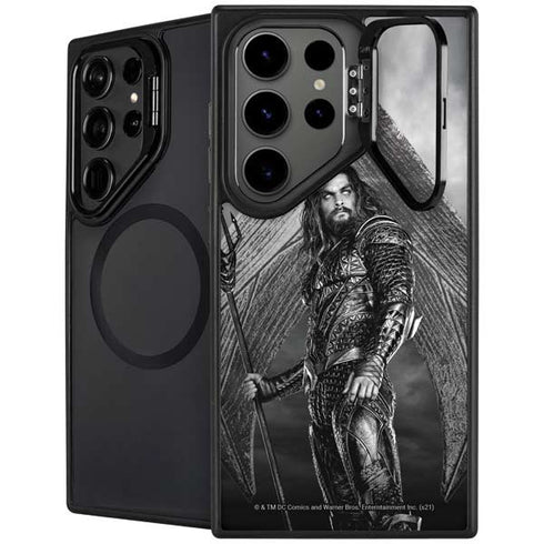 The Justice League (2017) Aquaman Poster Galaxy S25 Ultra Kickstand Case