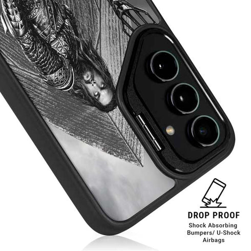 The Justice League (2017) Aquaman Poster Galaxy S24 Ultra Kickstand Case