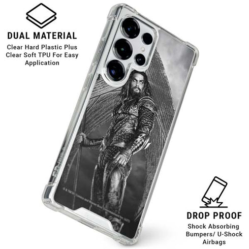 The Justice League (2017) Aquaman Poster Galaxy S25 Ultra Clear Case