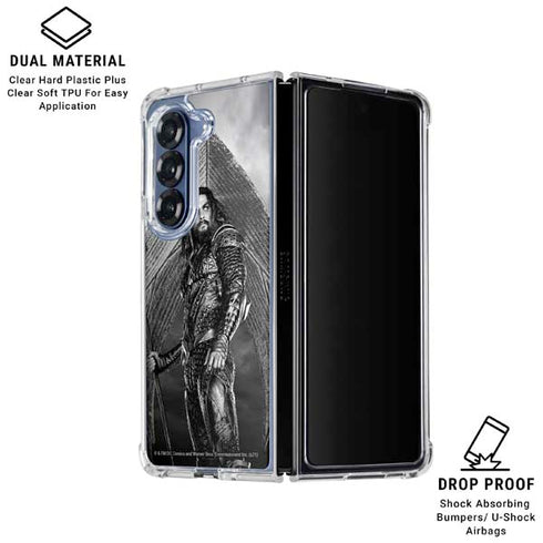 The Justice League (2017) Aquaman Poster Galaxy Z Fold6 Clear Case