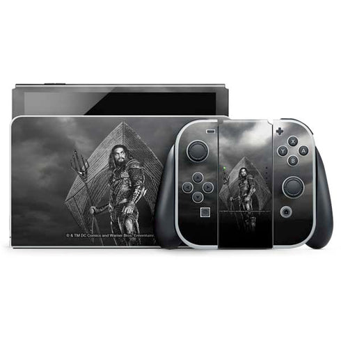 The Justice League (2017) Aquaman Poster Nintendo Skins