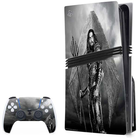 The Justice League (2017) Aquaman Poster PS5 Pro Disk Bundle Skin