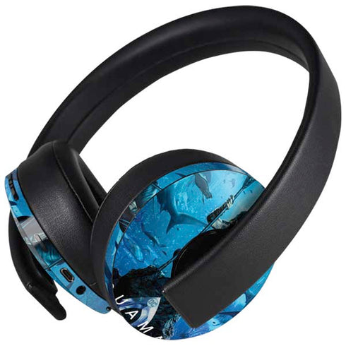 DC Comics DC Comics Movie Poster Main PlayStation 4 Gold Wireless Headset Skin