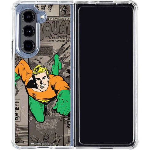 DC Comics Aquaman Classics Art Galaxy Z Fold5 5G Clear Case