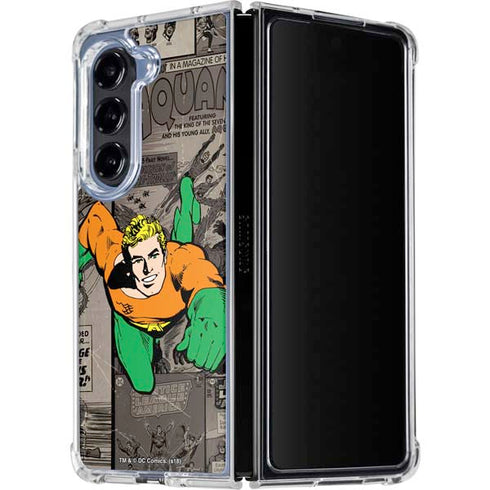 DC Comics Aquaman Classics Art Galaxy Z Fold5 5G Clear Case