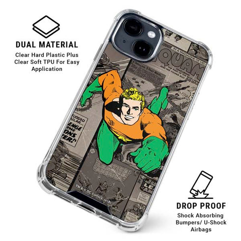DC Comics Aquaman Classics Art iPhone 15 Clear Case