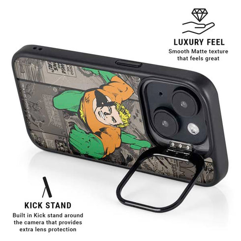 DC Comics Aquaman Classics Art iPhone 15 Kickstand Case