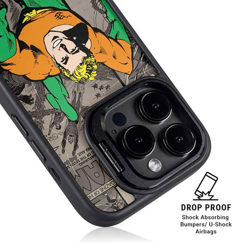 DC Comics Aquaman Classics Art iPhone 15 Pro Max Kickstand Case