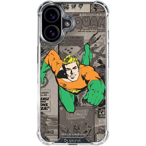 DC Comics Aquaman Classics Art iPhone 16 Plus Clear Case