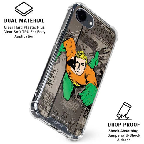 DC Comics Aquaman Classics Art iPhone 16e Clear Case