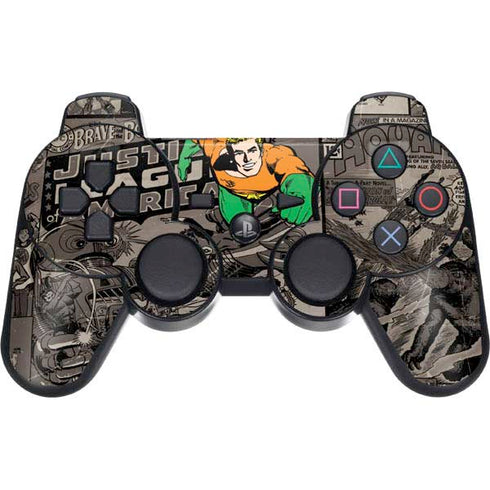 DC Comics Aquaman Classics Art PS3 Dual Shock wireless controller Skin