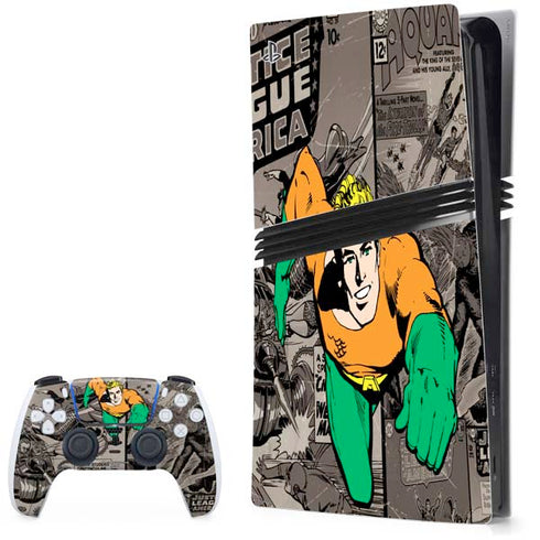 DC Comics Aquaman Classics Art PS5 Pro Bundle Skin