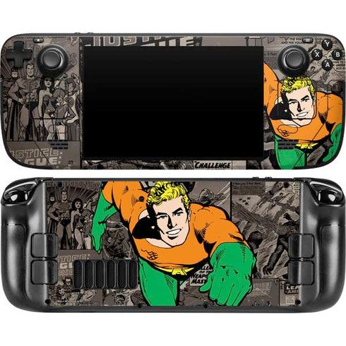 DC Comics Aquaman Classics Art Steam Deck Handheld Gaming Computer OLED Skin
