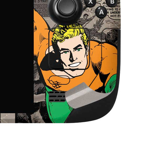 DC Comics Aquaman Classics Art Steam Deck Handheld Gaming Computer OLED Skin
