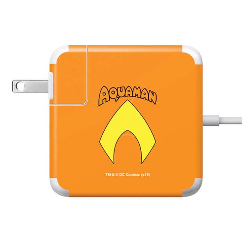 DC Comics Aquaman Classic Logo 85W Power Adapter (15 and 17 inch MacBook Pro Charger) Skin