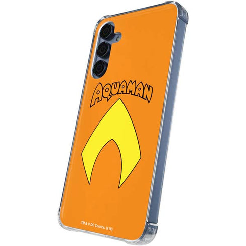 DC Comics Aquaman Classic Logo Galaxy A35 5G Clear Case