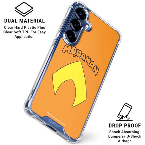 DC Comics Aquaman Classic Logo Galaxy S25 Clear Case