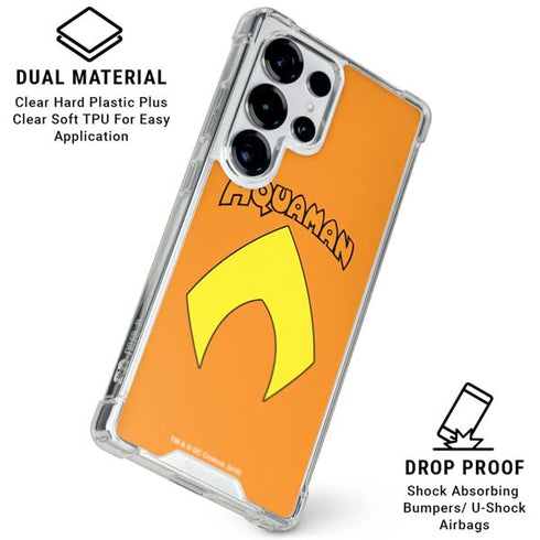 DC Comics Aquaman Classic Logo Galaxy S25 Ultra Clear Case