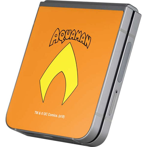 DC Comics Aquaman Classic Logo Galaxy Z Flip6 Skin