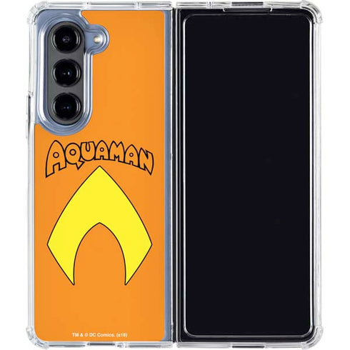 DC Comics Aquaman Classic Logo Galaxy Z Fold5 5G Clear Case