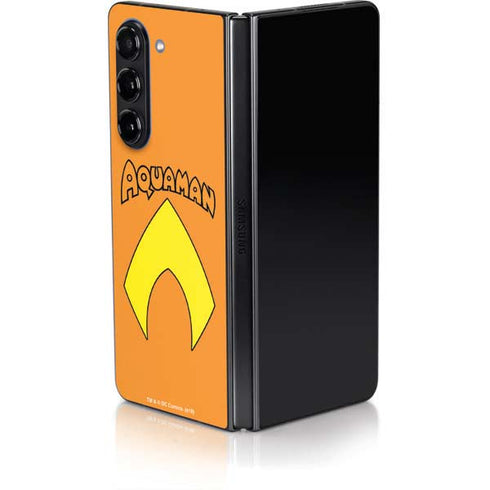 DC Comics Aquaman Classic Logo Galaxy Z Fold5 5G Skin
