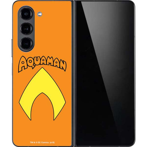 DC Comics Aquaman Classic Logo Galaxy Z Fold5 5G Skin