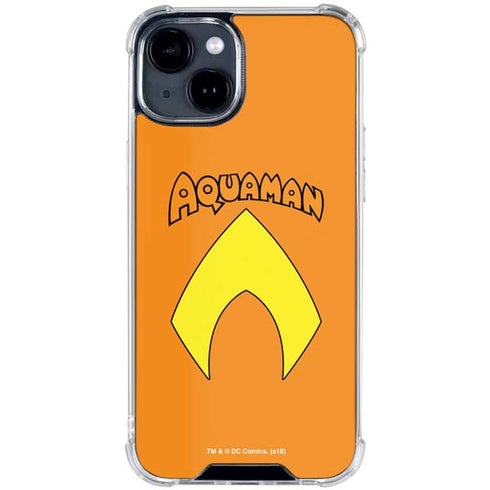 DC Comics Aquaman Classic Logo iPhone 15 Clear Case