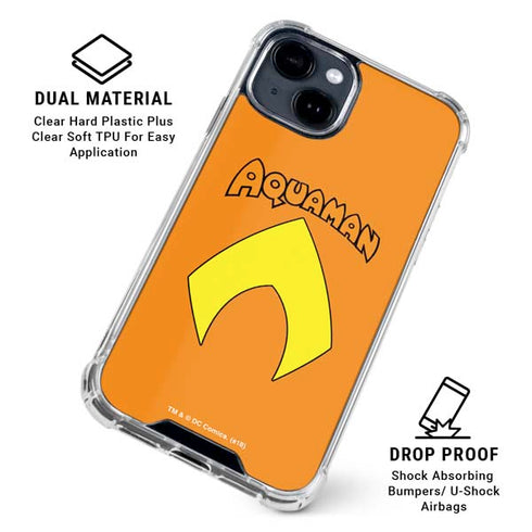 DC Comics Aquaman Classic Logo iPhone 15 Clear Case