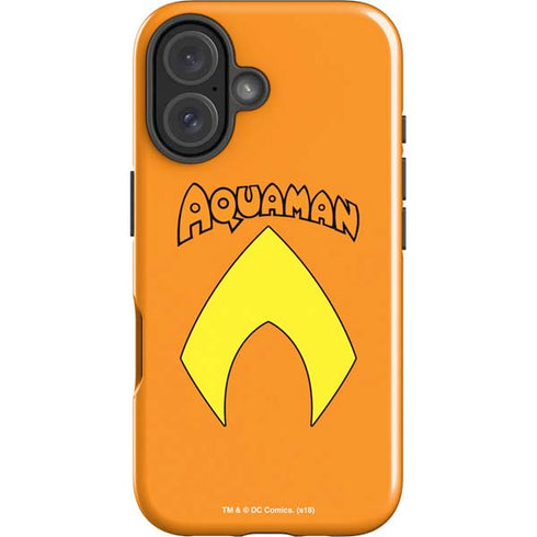 DC Comics Aquaman Classic Logo iPhone 16 Plus Impact Case