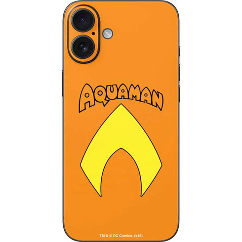 DC Comics Aquaman Classic Logo iPhone 16 Plus Skin