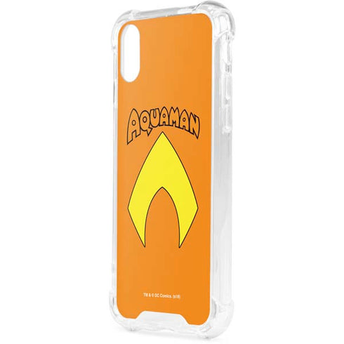 DC Comics Aquaman Classic Logo iPhone XS Clear Case