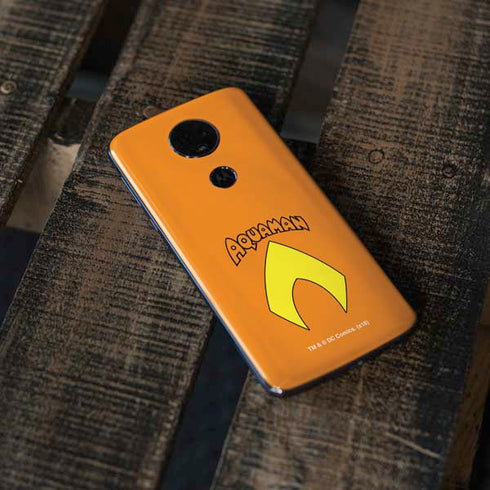 DC Comics Aquaman Classic Logo Moto E5 Plus Skin