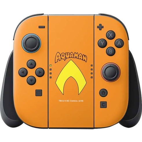 DC Comics Aquaman Classic Logo Nintendo Switch 2 (2025) Joy-Con Controller Skin