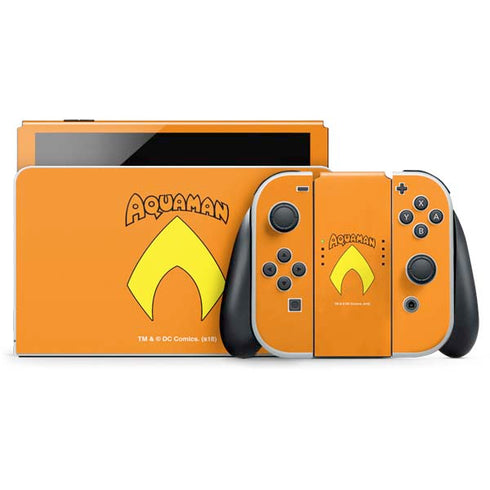 DC Comics Aquaman Classic Logo Nintendo Skins