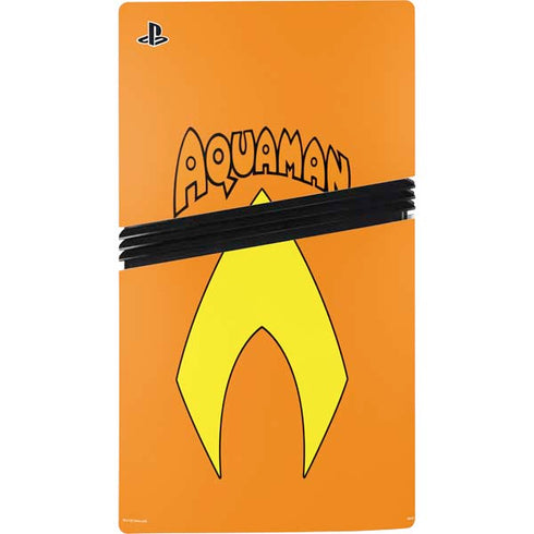 DC Comics Aquaman Classic Logo PS5 Pro Bundle Skin