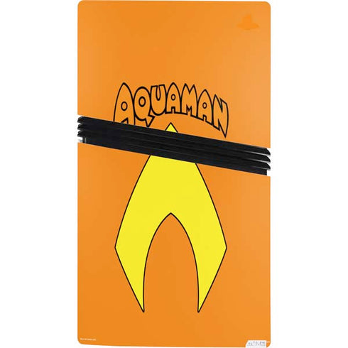 DC Comics Aquaman Classic Logo PS5 Pro Bundle Skin
