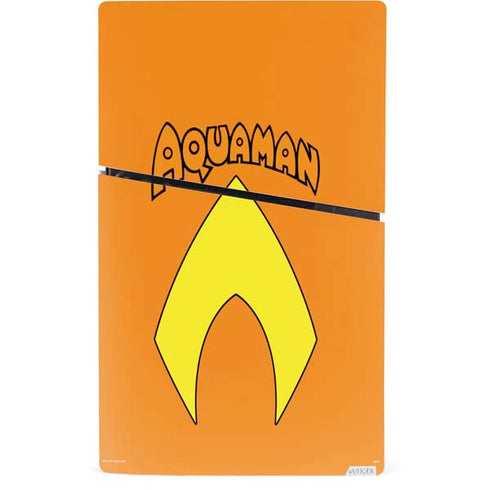 DC Comics Aquaman Classic Logo PS5 Slim Digital Edition Console Skin