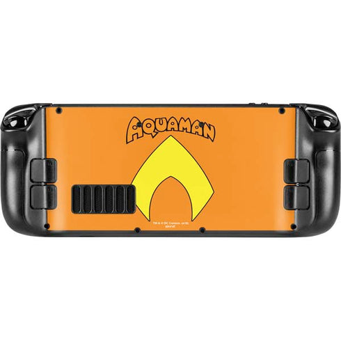 DC Comics Aquaman Classic Logo Steam Deck Handheld Gaming Computer Skin